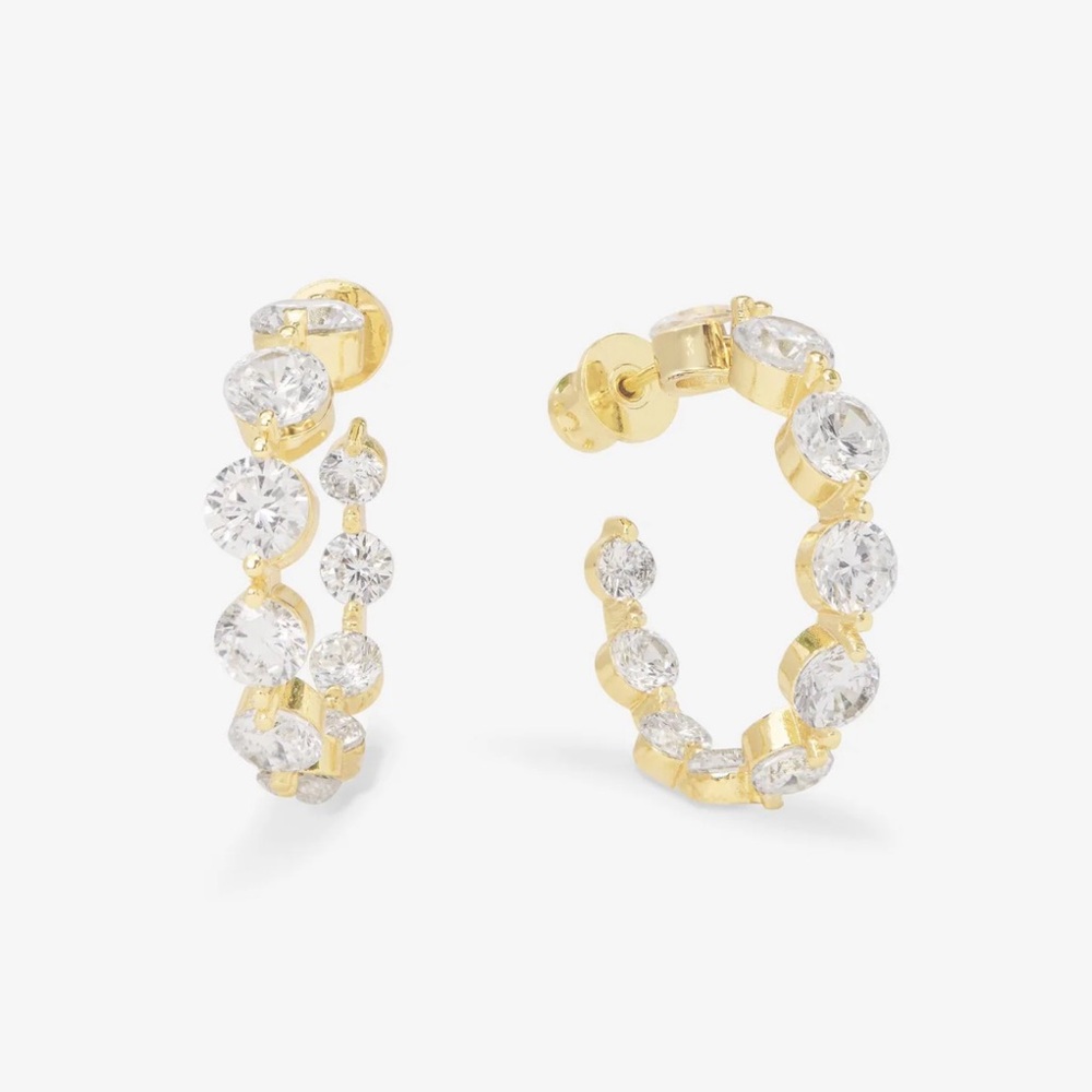 Melinda Maria Gold 1” She’s an Icon earring hoops